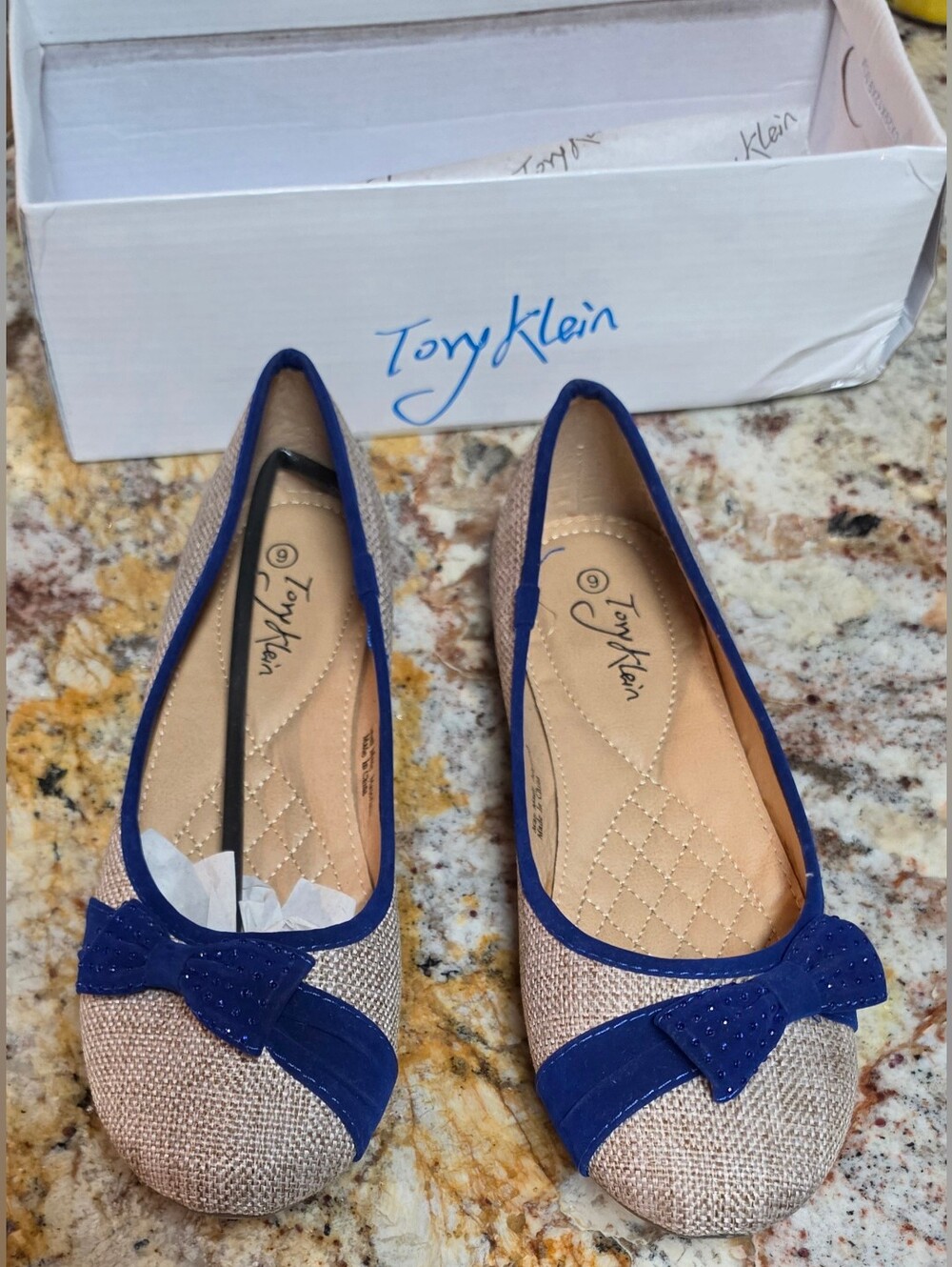 Tory Klein Women's Ballet Flats with Bow